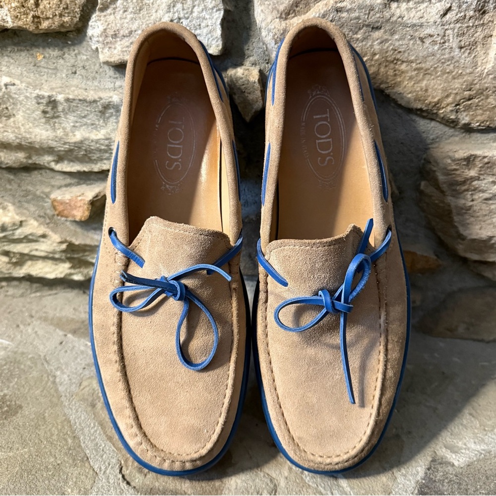 Tod’s Suede Boat Shoes